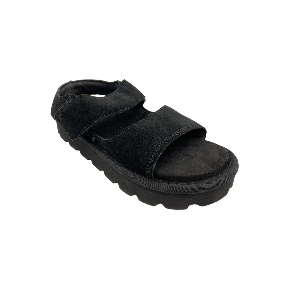 Koolaburra by UGG Women's Tizz Suede Adjustable Sandals Black - Medium